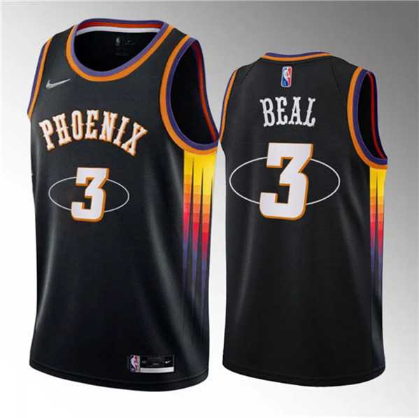 Mens Phoenix Suns #3 Bradley Beal Black Statement Edition Stitched Basketball Jersey->phoenix suns->NBA Jersey
